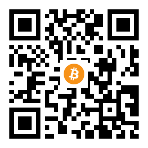 bitcoin:1LF9n6WhhrFoJvXMpMPgPz5cX17aptVYyV black Bitcoin QR code