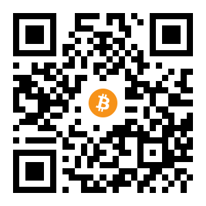 bitcoin:1LKTPPrRuvXywixzX5sBUTnxM4DE8Hc86A black Bitcoin QR code