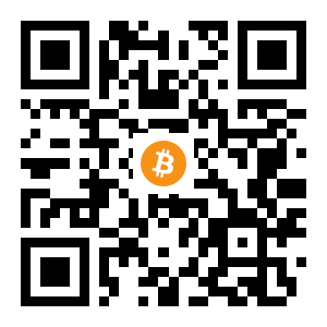bitcoin:1LP68auMs9CryZUHoDefWSaoDeELTeKcKr black Bitcoin QR code