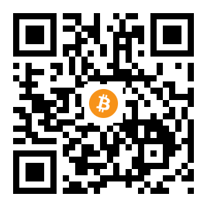 bitcoin:1LQkuJy1oGkrE3F6URNm1Fz3GacjNf75f8 black Bitcoin QR code