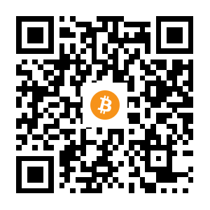 bitcoin:1LRRUZeAehRLyi57uiPonA9bEnvc1xzNSu black Bitcoin QR code