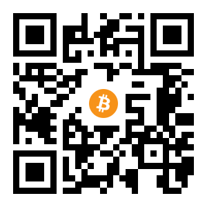 bitcoin:1LUPeEXUU6vfuvLM5bh7BHVi4FCe1tawoL black Bitcoin QR code