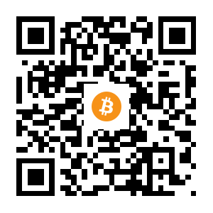 bitcoin:1LVB4qpyH1w4YLnosHgnn4xRxjuorkuZon black Bitcoin QR code