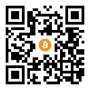 bitcoin:1LVUqzAmvMScnhT1M28jA2vFUcTrpdZjm5 black Bitcoin QR code