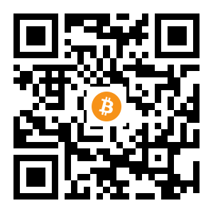 bitcoin:1LXEx6iGsR2a9pn4MftSo9gPbVa5WZUgrR black Bitcoin QR code