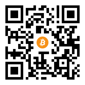 bitcoin:1Ld3pYNA9iVGPE9gXyKEREThRCm7N2zTYG black Bitcoin QR code