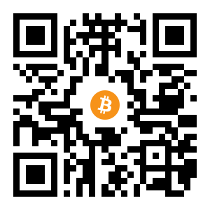 bitcoin:1LevEvayZQoyJW6TJ97GggX4bJkgowy5wq black Bitcoin QR code