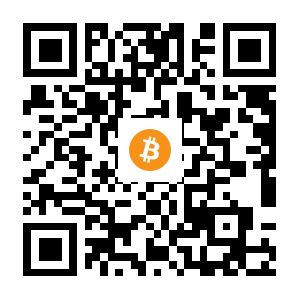 bitcoin:1LgYe3MV7L1vy9mTbLVzRgJEXhNJRgiQAy black Bitcoin QR code