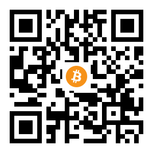 bitcoin:1Lgp9CT8z7epaSoPhpBF1cTvf3XVJ82UV2 black Bitcoin QR code