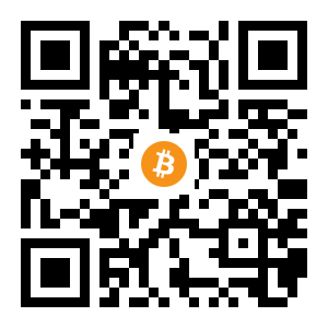 bitcoin:1Lk8i54de2e9UhXqHZpBF3NVyUqLL6wT8A black Bitcoin QR code