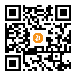 bitcoin:1LmuFFTawczbF8Xi5PZ6vyVDMCyPMbzc1X black Bitcoin QR code
