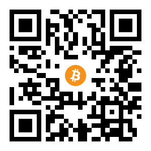 bitcoin:1LpBhGt8kLN4w5gB5K214Z3NU1CuFem9aW black Bitcoin QR code