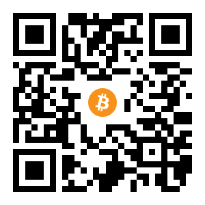 bitcoin:1LrBSviAYjA6BkomMPrYoEW9ideyoz7yhL black Bitcoin QR code