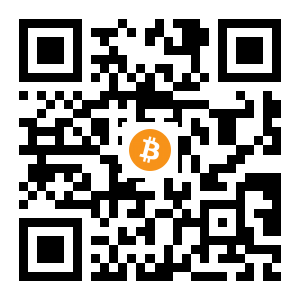 bitcoin:1LxFoP5cz5mnjoku7Fp97HvL5z2Jog4UAG black Bitcoin QR code