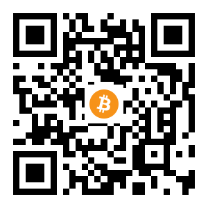 bitcoin:1LyF1yhG8WPVokJBHW5G17Xn3NrU5fPiau black Bitcoin QR code