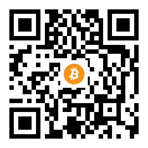 bitcoin:1M19RaQUturWvs12GmFNfTwtJ6knQHiCNe black Bitcoin QR code
