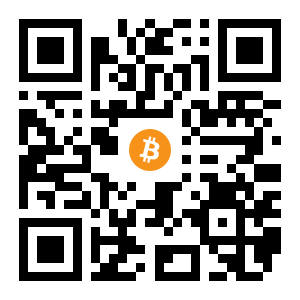 bitcoin:1M2m8dJ6U2DMedLRpFoGM1NUXwn13MoLHd black Bitcoin QR code