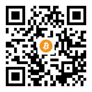 bitcoin:1M4Eek1kAiCW3ECyNhSC8enjs8oHQ9UsMh black Bitcoin QR code