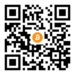 bitcoin:1M6no1nFqd2hobqz8Em1AKnR7SCRACaqto black Bitcoin QR code