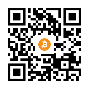 bitcoin:1M8Fxom6C47HpVjwNeCEx4rARWhzHzL2wu black Bitcoin QR code