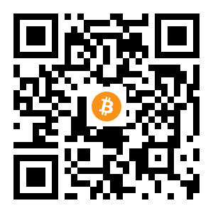 bitcoin:1M8vLB8nJcYt8Ht1Yisw5JGGTh3vRFRmJL black Bitcoin QR code