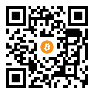 bitcoin:1MAFrzVUCmA65eEsCFAc6mWFFR2dPBV9Kt black Bitcoin QR code