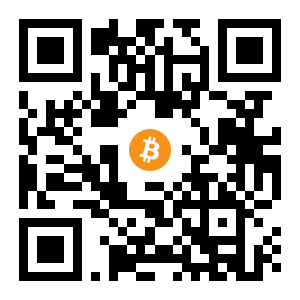 bitcoin:1MDLfjVnRLjJobALiYL8Bmyega5nGwqRza black Bitcoin QR code