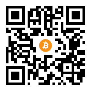 bitcoin:1MERcPNtfvBhT7pm174yYaZk3SGwSUCwEw black Bitcoin QR code