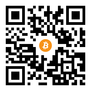 bitcoin:1MGSnaq9DGmHCCrNcn31R3MCfcXbzpBhof black Bitcoin QR code