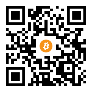 bitcoin:1MHZiJvhVxVNNymazpPx2r4szaXyAeeGJV black Bitcoin QR code