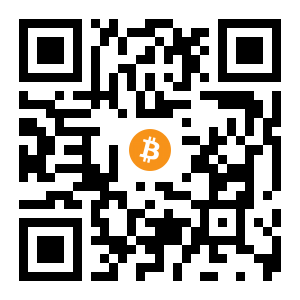 bitcoin:1MUzEtCDw8GwM3CfJDZcACDepeDiTLiTtk black Bitcoin QR code