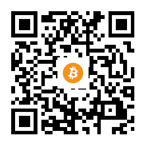bitcoin:1MViCvnxVVFFYRpZqZ7146AP9JmRW414QW black Bitcoin QR code