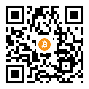 bitcoin:1MXYjXHRYZ1hUVhfQv35U9NjbsAijt2mYV black Bitcoin QR code
