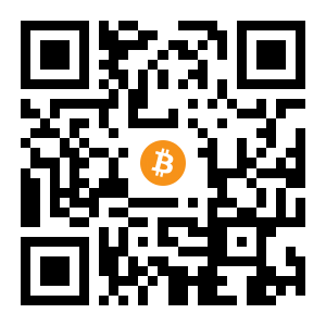 bitcoin:1Mc7Fej8ztJPBFDitgunb2xADTyQBVW24U black Bitcoin QR code