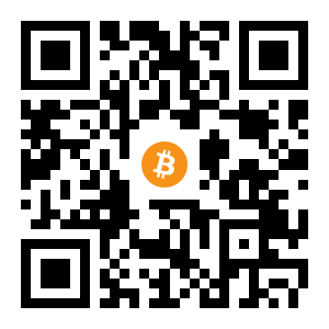 bitcoin:1MeNhBxfhNb9AHaBx5gfzoSyWqTqkHLW63 black Bitcoin QR code