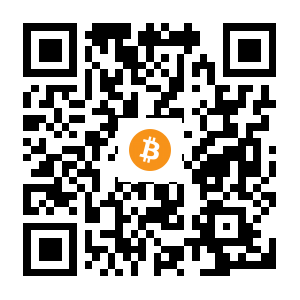 bitcoin:1Mj3Ux5cru7wtmbqHwRskRwP2c2pVbe3Lv black Bitcoin QR code
