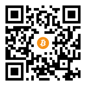 bitcoin:1MkUAP317k7UxpqjYQ5bkuAq9QVDos5Jge black Bitcoin QR code