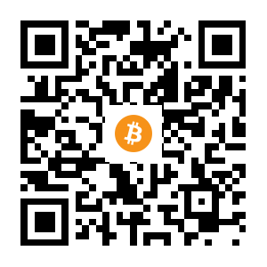 bitcoin:1Mp4zX2FEn4kQLappW5NrVsXdy5ZNGDM7y black Bitcoin QR code
