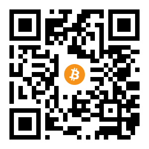 bitcoin:1Mq4m3PhxS6cUYosBLZvub9ruCFEhYynQW black Bitcoin QR code