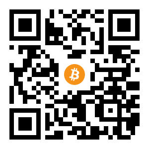 bitcoin:1MvmtnyCtvphwFyYDxC5X75A7NNCs46xcy black Bitcoin QR code