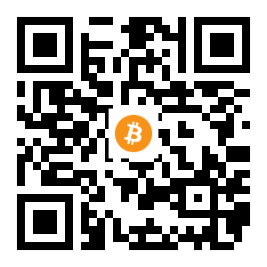 bitcoin:1MzQXW3f5nes29UUya34fRCS7aCvp7XjFe black Bitcoin QR code