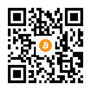 bitcoin:1NBNvvUpuLPad8v9DSVDdDW659H6MSNwhL black Bitcoin QR code