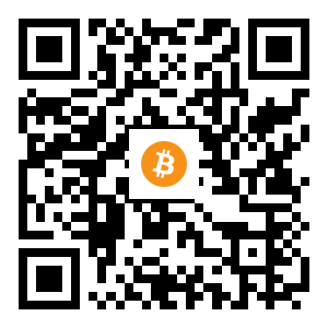 bitcoin:1NBpHKLQaeH24GxEDpvmkSBVU3XhfUW5or black Bitcoin QR code