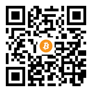 bitcoin:1NSbFq6rCeSC1p2EBrov5R1uUTFRBu8tcs black Bitcoin QR code