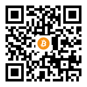 bitcoin:1NSrYdhrr8YDDm9K8EpMqMqUTVSir5odBj black Bitcoin QR code