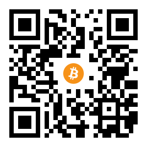 bitcoin:1NUcF8LzniPCNbGQPtrFWUdHuJ5J1BVwzm black Bitcoin QR code