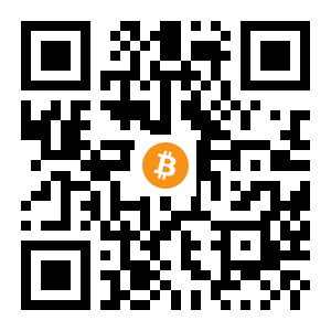 bitcoin:1NVRJdVC5ipJqW9KsGWRxBGf2orThKZJ5c black Bitcoin QR code