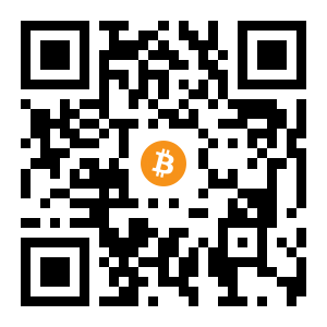bitcoin:1Nd9cNhkHXbqtSWeYFCVzbUguz6wMyKpru black Bitcoin QR code
