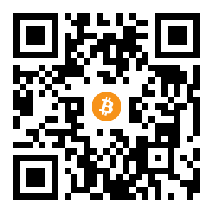bitcoin:1Nh2kGeFrf3LwxeJpo2dd8EJ1GQwPAdLRj black Bitcoin QR code