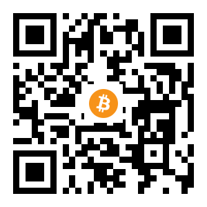 bitcoin:1Nj4uxXbasxAqy4wycartD3zaP2H6uirug black Bitcoin QR code